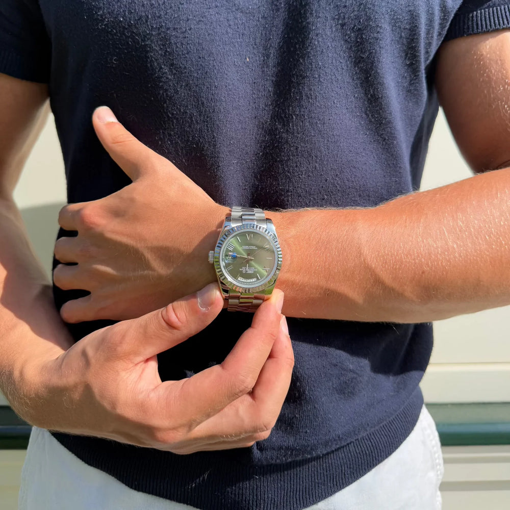 Seikodate Vert Olive Chiffres Romains