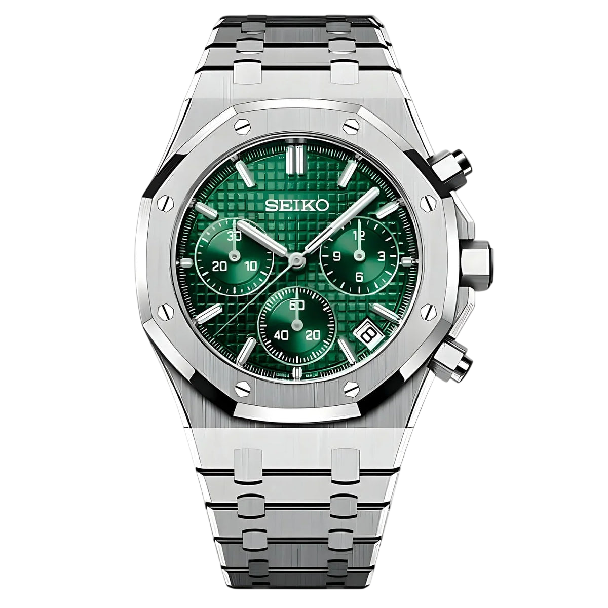Royal seikoak green chronograph