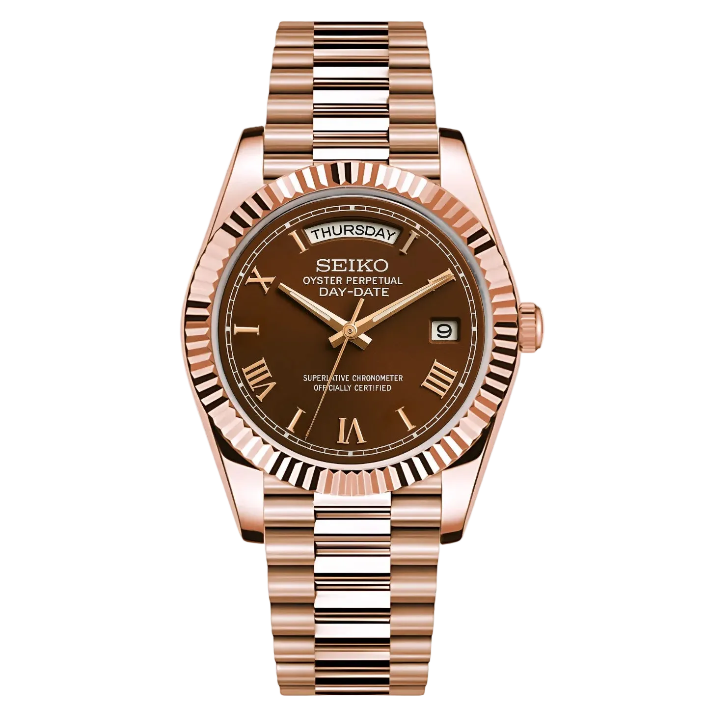 Seikodate rose-gold chocolate roman